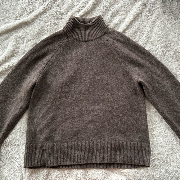 Reformation Sweaters - Reformation Garrett Cashmere Oversized Turtleneck Hedgerow